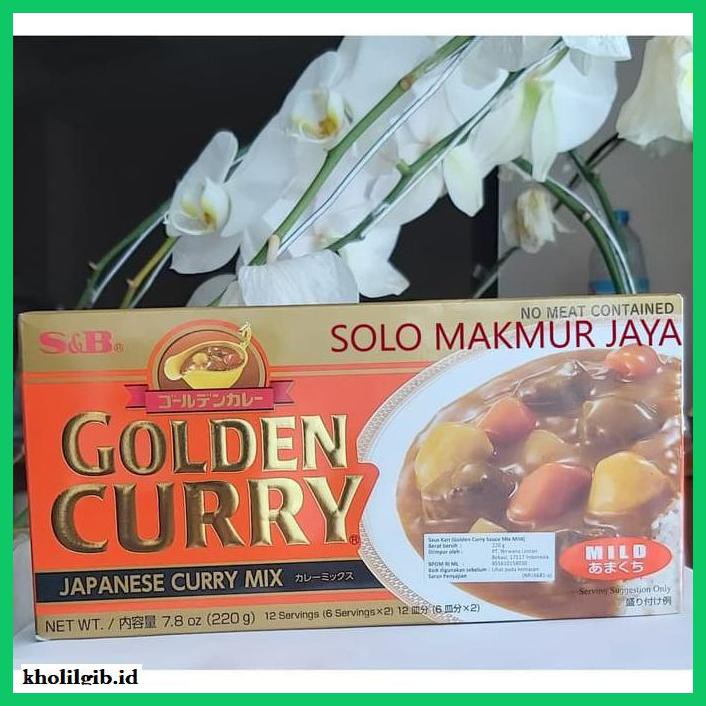 

gnidderdsaus- s&b golden curry 220 gr merah pedas ringan -asliiiiii.