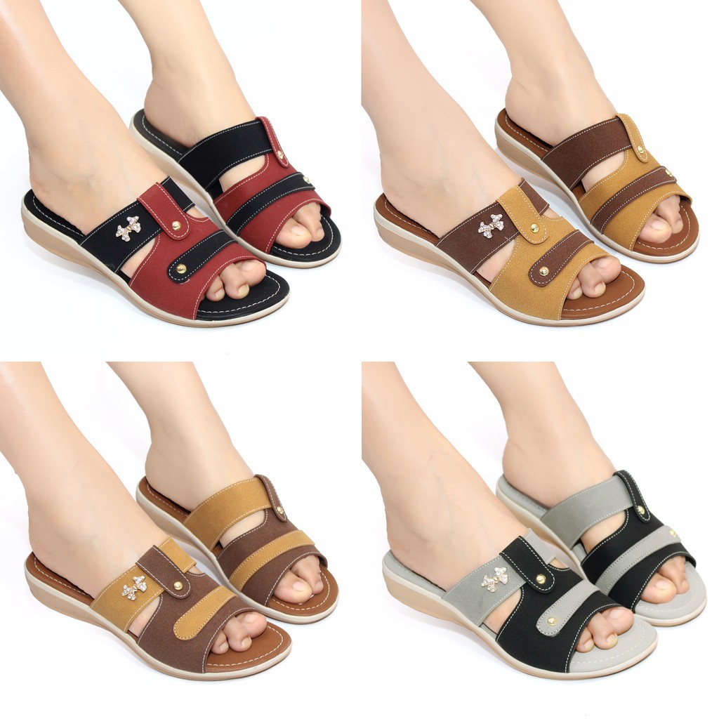 Sandal Slip Wanita Mulan Sandal Flip Flop Wanita Sandal Slip Casual Wanita Sandal Wanita Simple