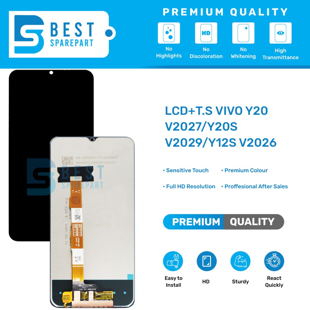 LCD TOUCHSCREEN VIVO Y20 / V2027 / Y20S / V2029 / Y12S /  V2026