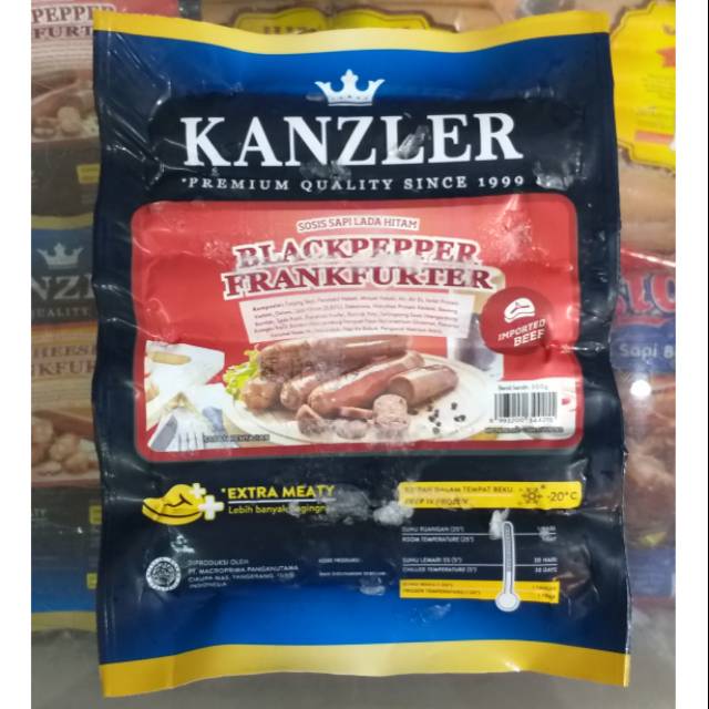 

Kanzler sosis BLACK PAPER FRANKFURTER 360gr