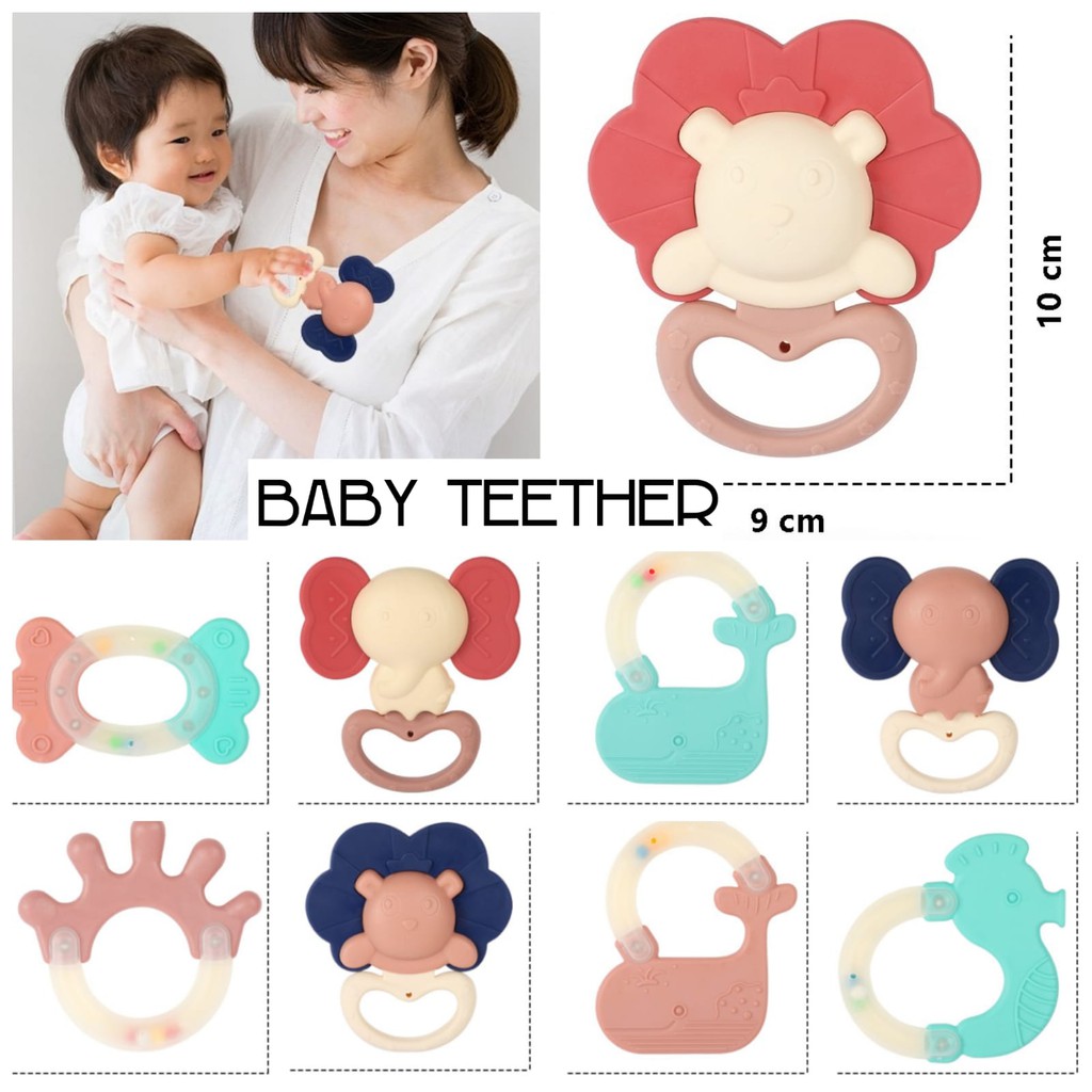 BABY Pastel TEETHER - Mainan Gigitan Bayi Warna Warni Pastel BPA Free Tumbuh Gigi chn