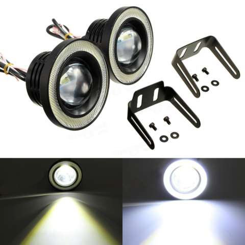 Cuci Gudang Foglamp Led Angel Eyes 89mm Projector Universal