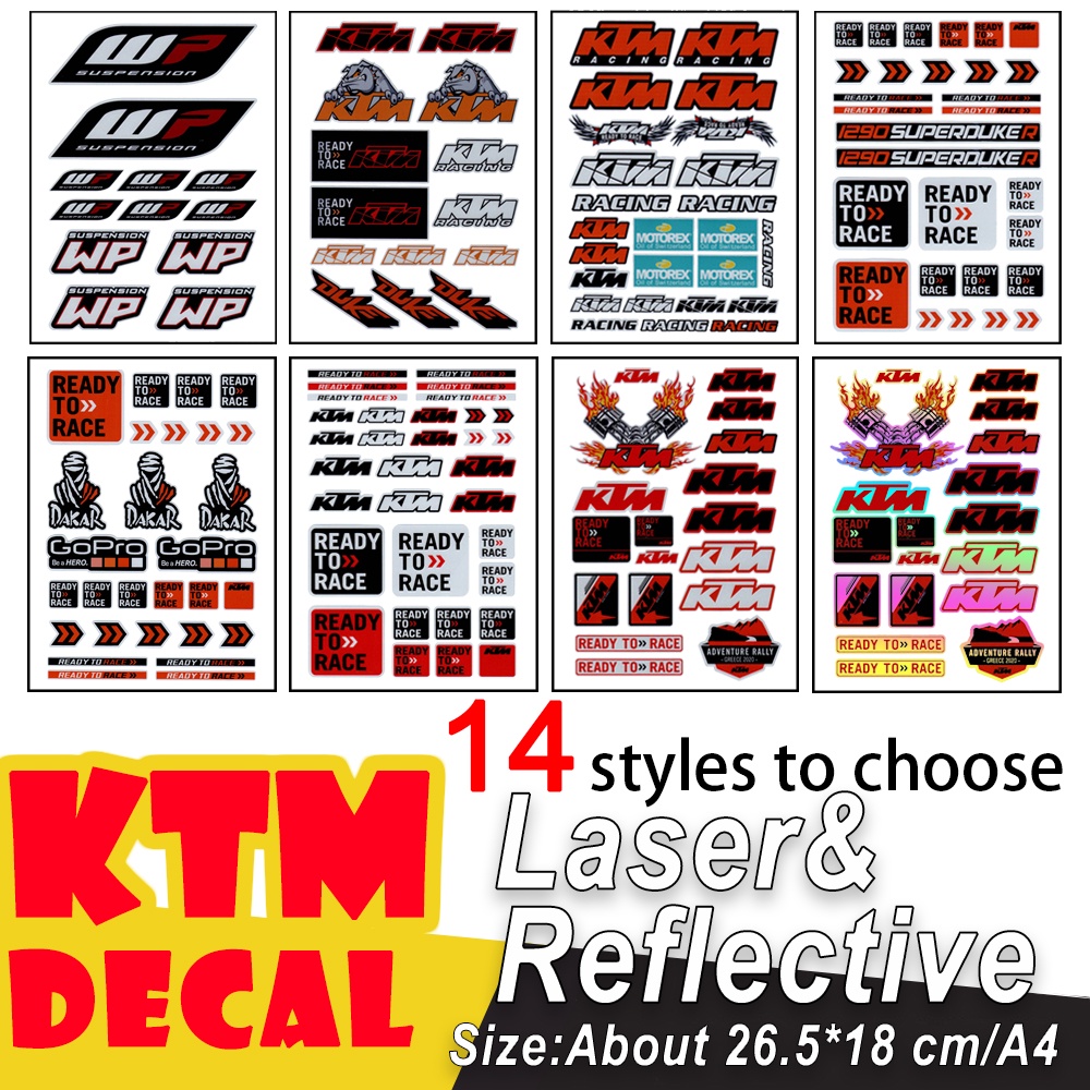 Stiker Reflektif Shocker Damper Untuk Duke Ktm 200 / 390 / 690 / 990 / 1090 / 1190 / 1290