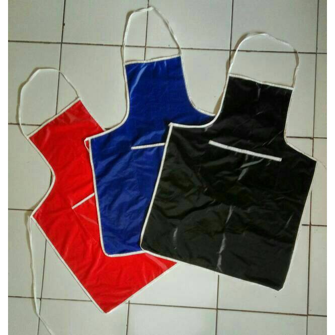 CELEMEK PARASUT TAHAN AIR APRON WATERPROOF UNTUK MASAK CUCI PIRING DLL