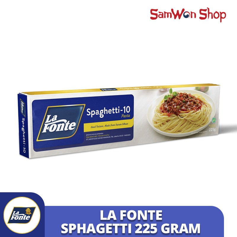 

LA FONTE SPAGHETTI NO.10 225 GR - LAFONTE PASTA SPAGETI INSTANT SEHAT LEZAT