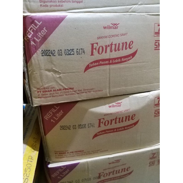 

Minyak Goreng Fortune 1L 1 Dus