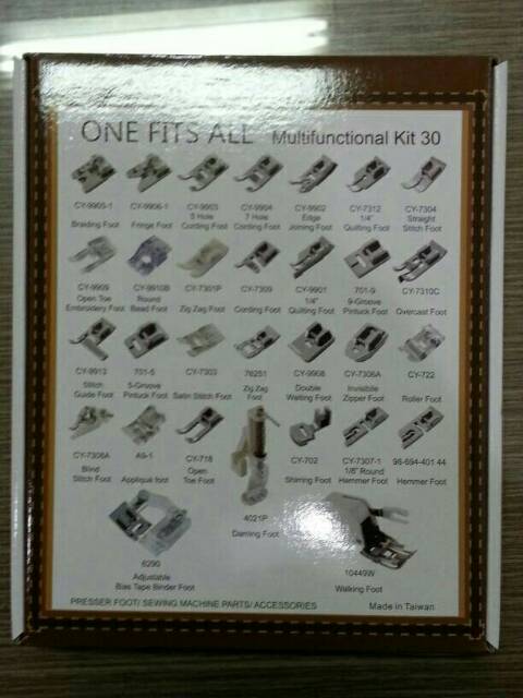 Sepatu Set 30pcs FR-030 Multifunctional Kit untuk Mesin Jahit Portable