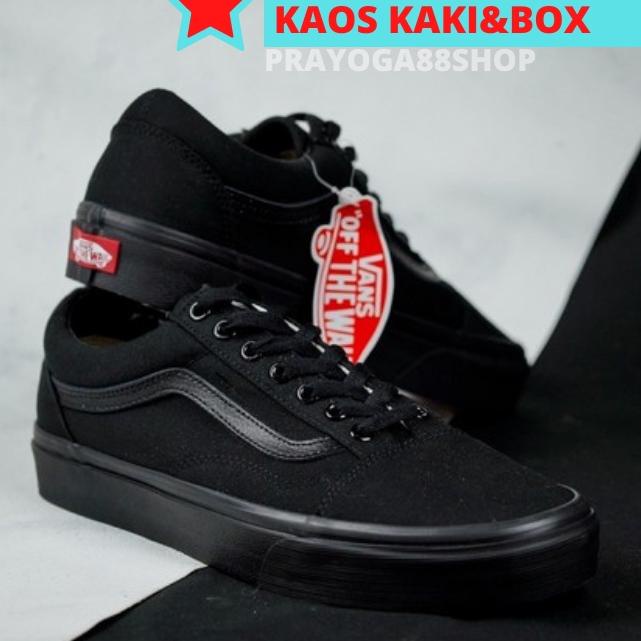 정 SEPATU VANS PRIA WANITA COWOK CEWEK KEREN HITAM PUTIH OLD SKOOL ORIGINAL IMPORT  TER SEPATU SEKOLA