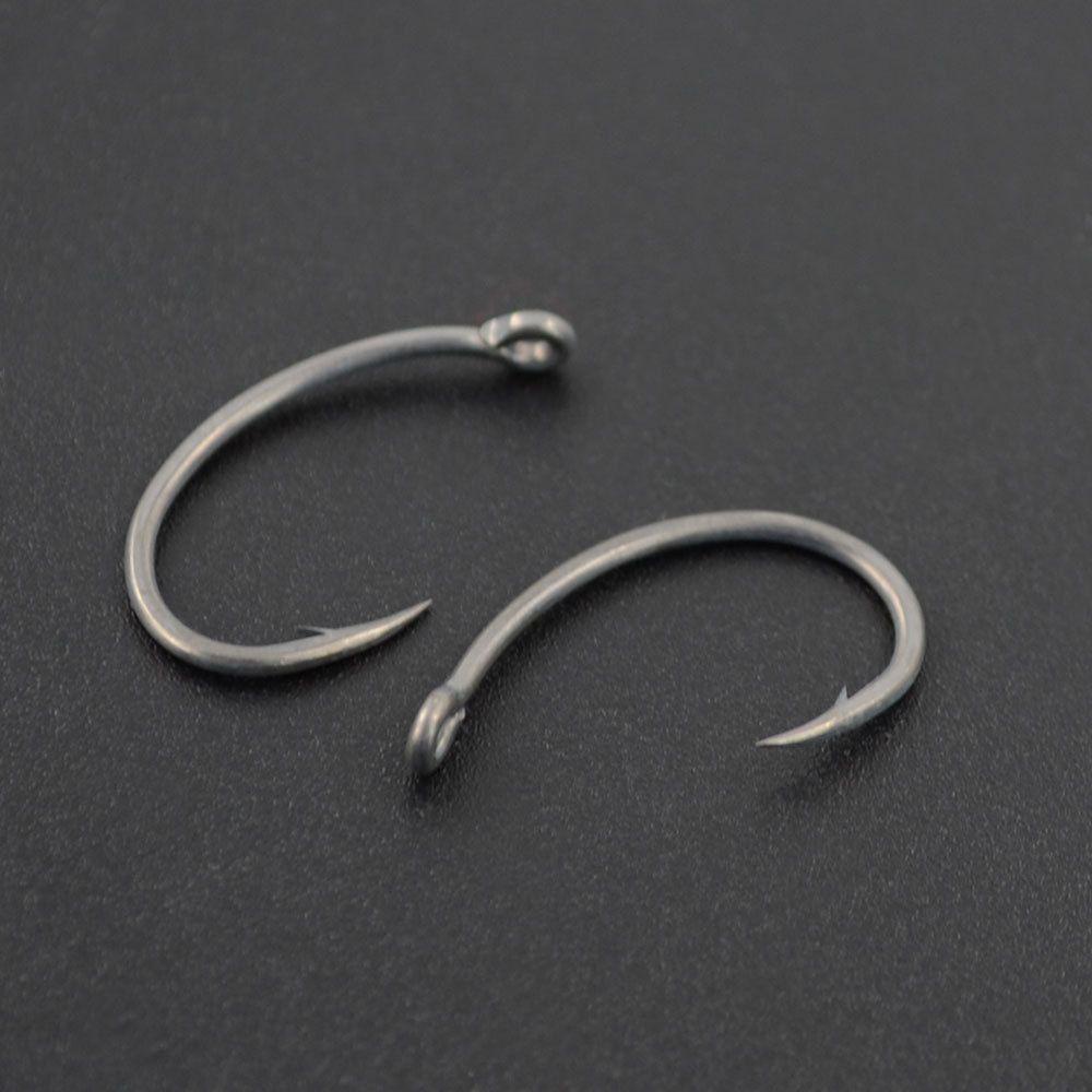 Chookyy 50Pcs Carp Hooks High Quality Lapisan Karbon Tinggi Aksesoris Memancing Ikan Bermata