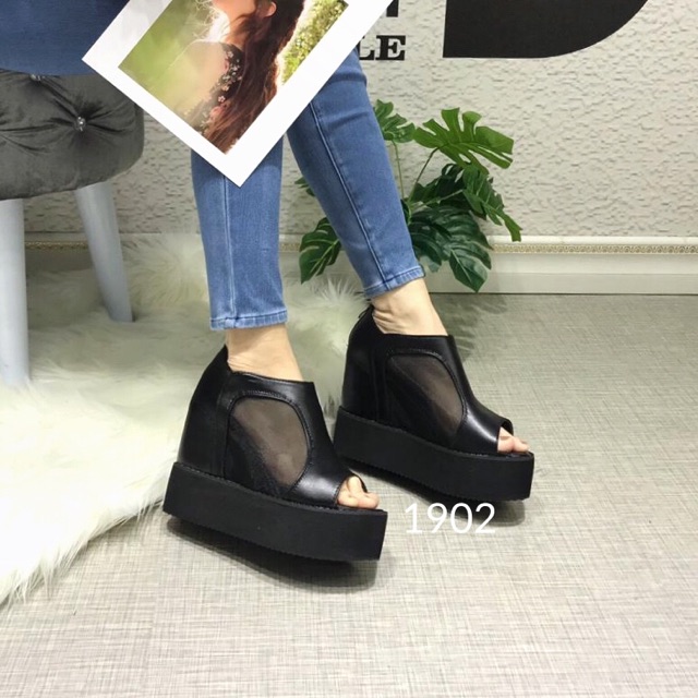 Sepatu wedges import realpict c1902