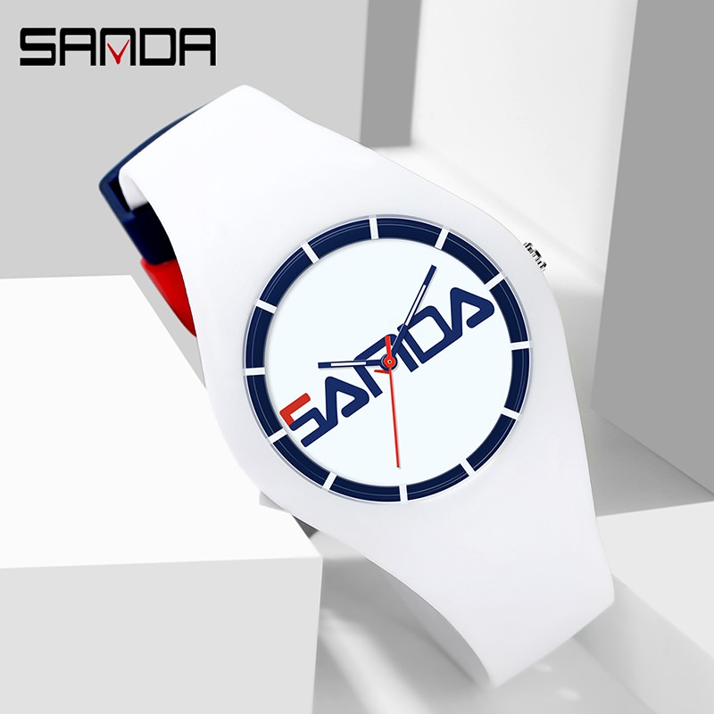 SANDA 6076 Jam Tangan Pria Wanita Analog Tali Silicone WATCHKITE WKOS