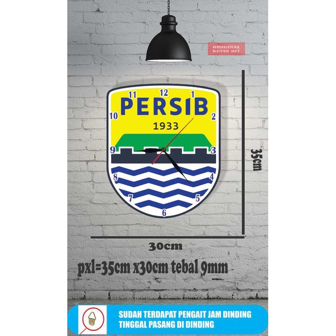 JAM DINDING PERSIB KAYU UNIK BESAR VINTAGE CUSTOM KADO ULANG TAHUN HIASAN RUMAH MURAH TERLARIS