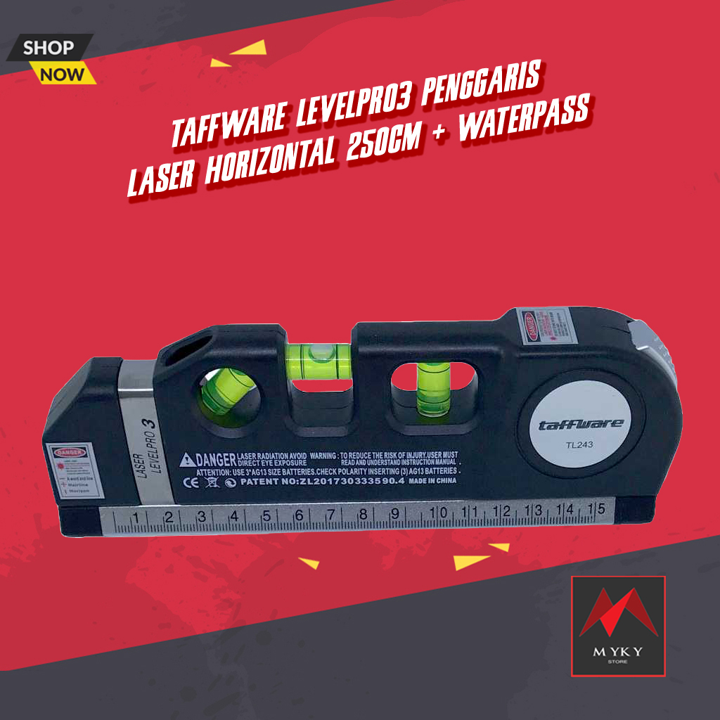

PENGGARIS LASER HORIZONTAL 250CM + WATERPASS