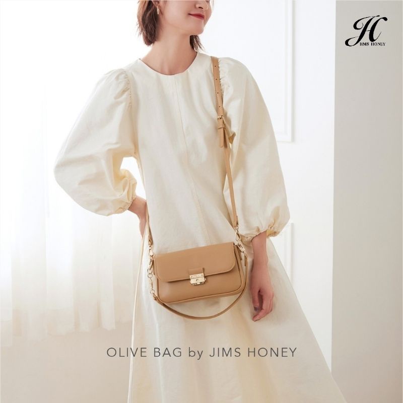 JIMS HONEY JH Olive Bag Tas Slingbag Wanita Elegan Handling Gold Feminim JimsHoney