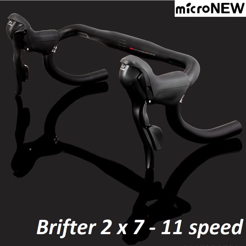 (sepasang) Brifter MicroNew 2 x 7 8 9 10 11 speed shifter rem roadbike not sensah ltwoo