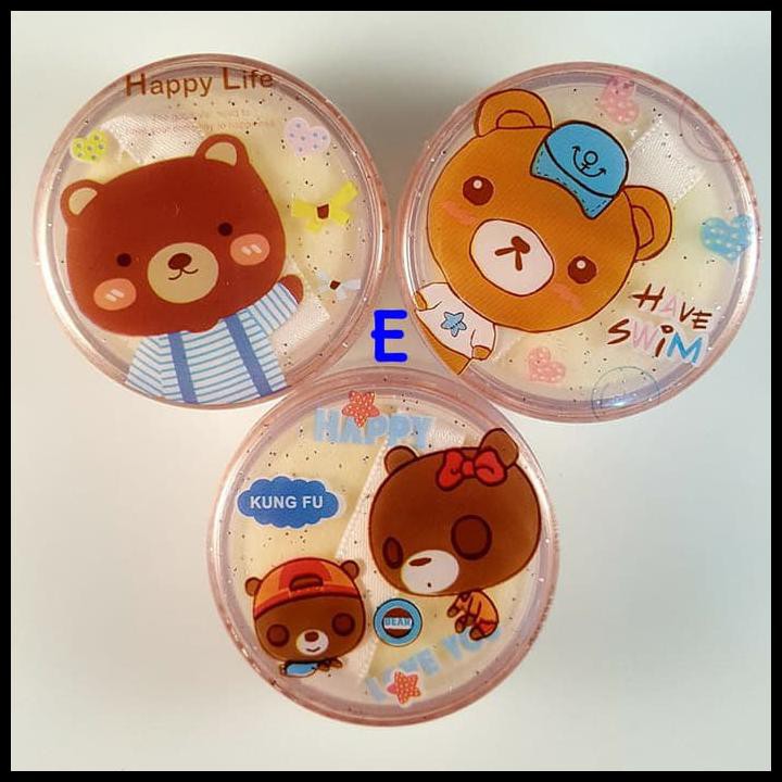 AK001 Tempat Bedak Tabur Mini Cartoon Loose Powder Case Wadah Travel