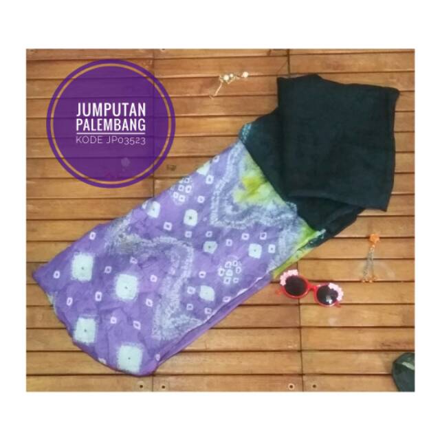 Kain Jumputan Palembang 3 meter hitam JP03523