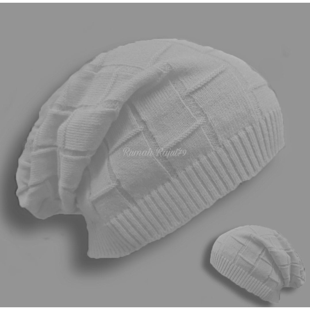 Kupluk topi rajut bannie hat motif Bata
