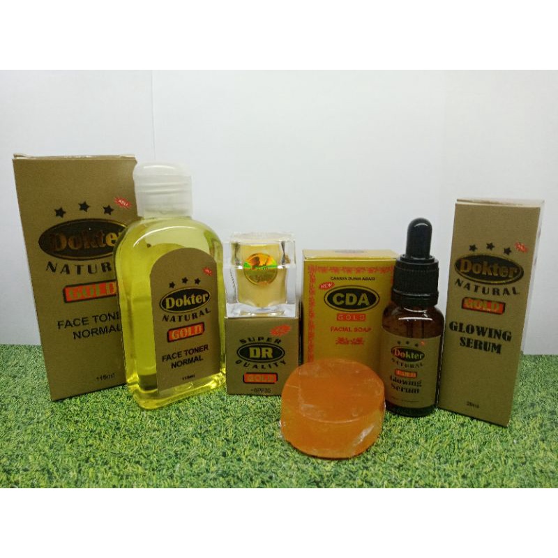PAKET LENGKAP CREAM DR GOLD ORIGINAL // Cream + Toner + Serum + Sabun