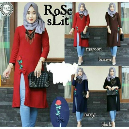 Ocha Tunik Atasan Muslimah Remaja Kekinian Baju Tunic Wanita Pakaian Muslim Lebaran 2020 Murah