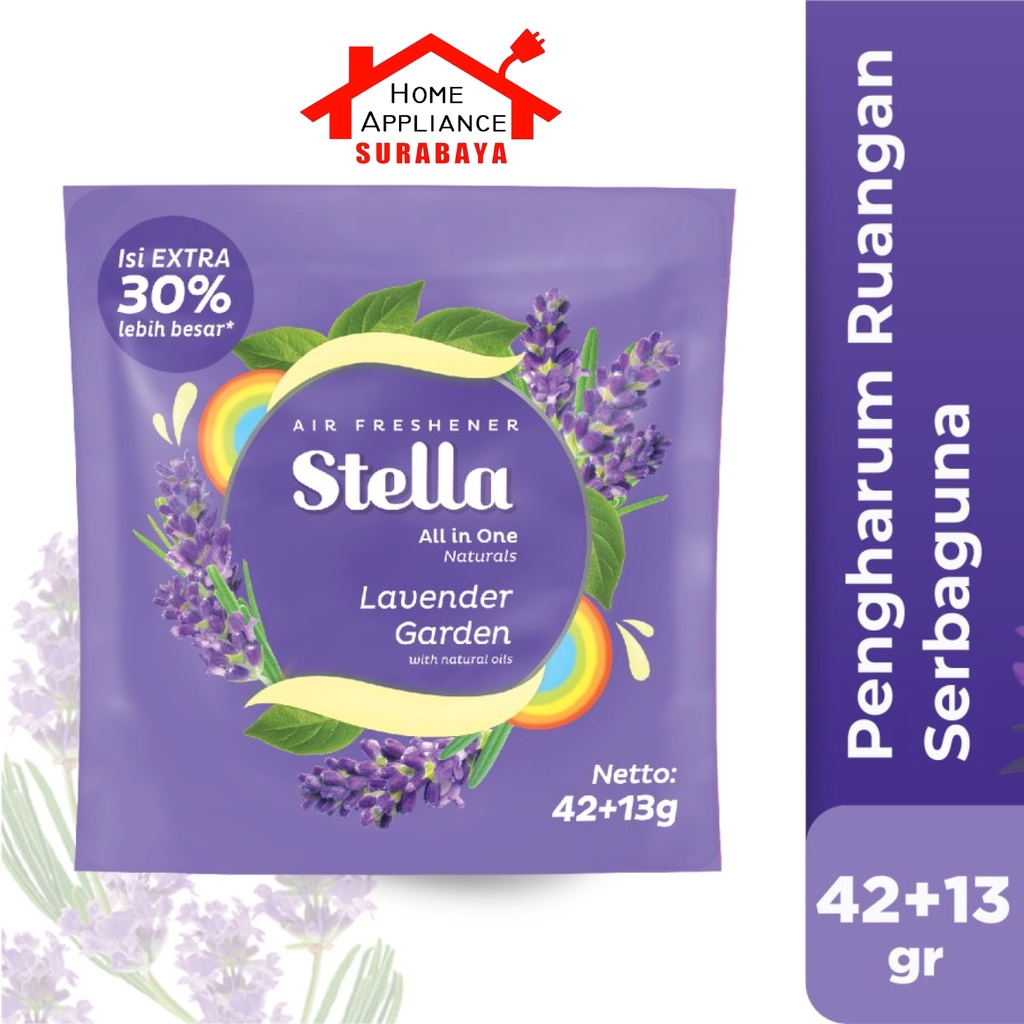 Stella Air Freshener ALL IN ONE ( AIO ) Pengharum Ruangan / Mobil 42+13Gr ( 55gr ) All Variant