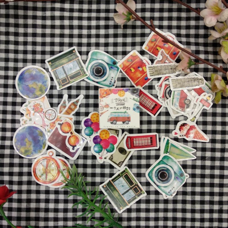 

45PCS STIKER BOX DECO KAWAII - TRAVELLING