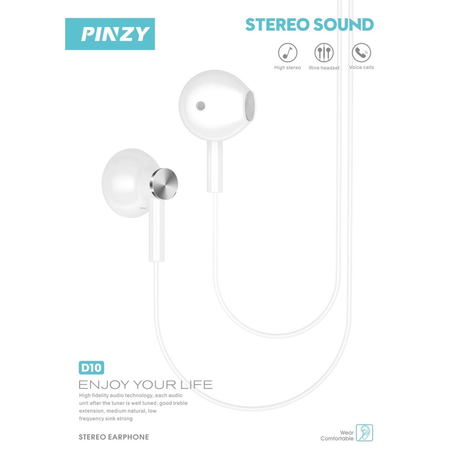 Headset - Handsfree D10 High Quality Stereo Earphone