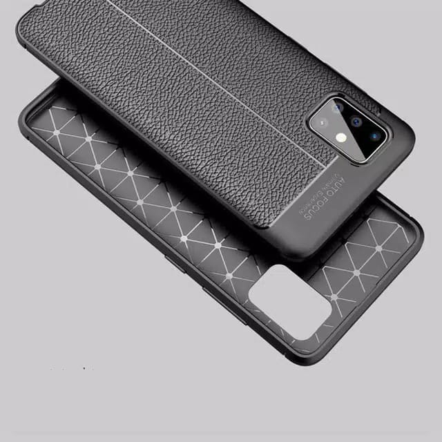 AutoFokus Vivo V20 6.44 inchi Leather Soft Case AUTOFOCUS Motif Kulit Jeruk