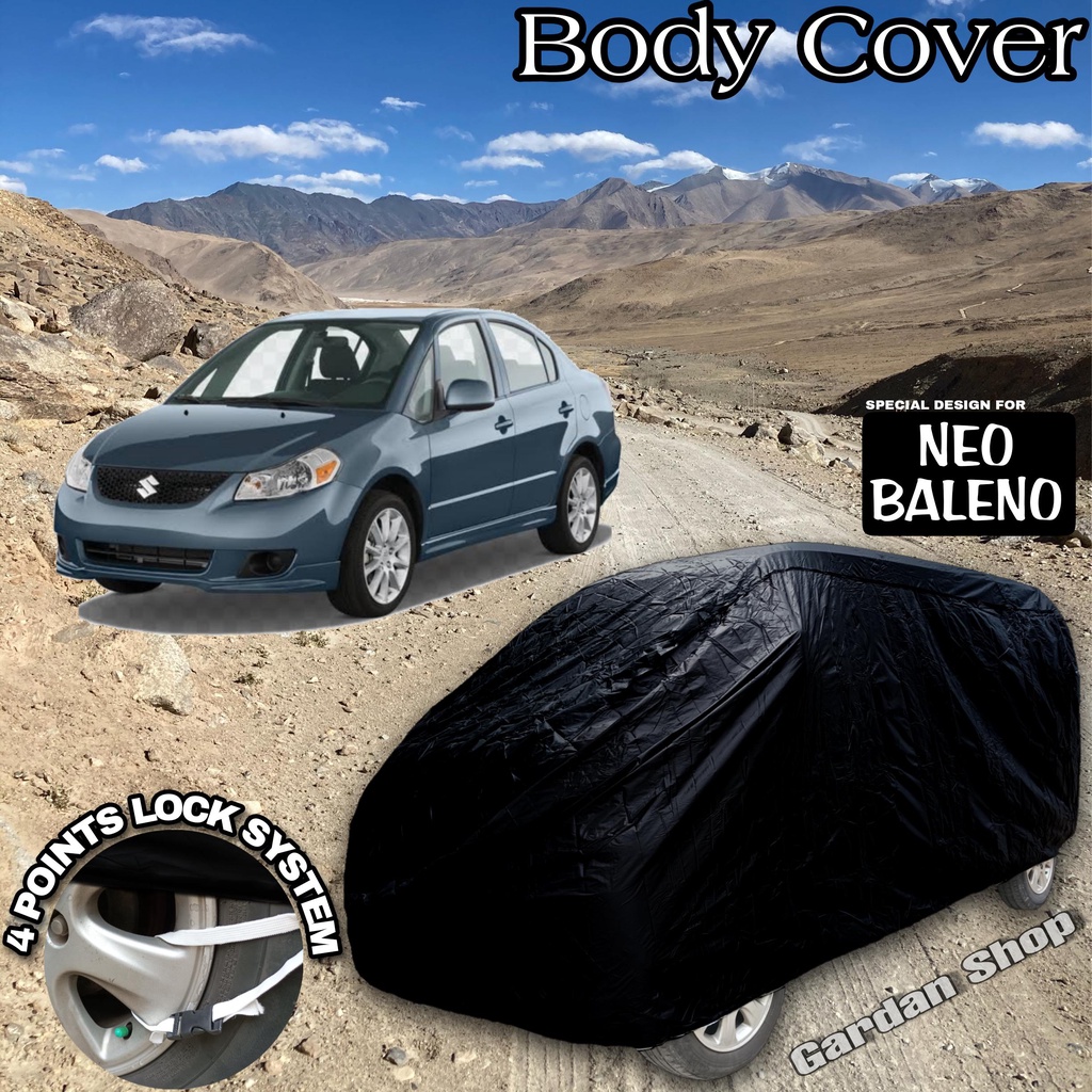 Sarung Mobil NEO BALENO Hitam POLOS Body Cover Neo Baleno Full Black