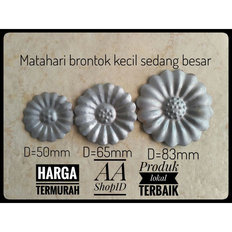 Ornamen pagar besi Matahari Brontok