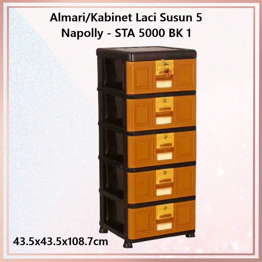 Almari Laci Susun 5 Napolly STA 5000 BK1