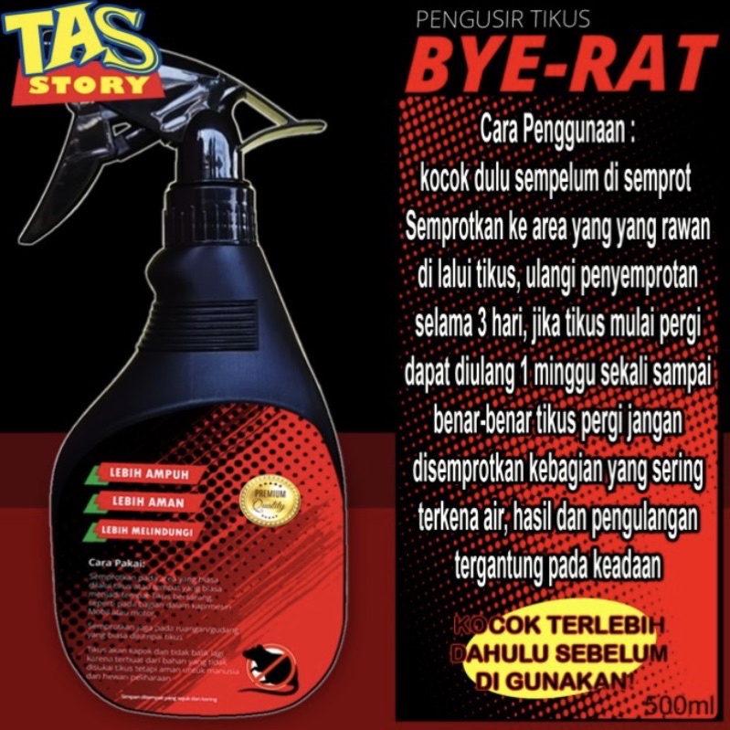 RACUN CAIRAN PENGUSIR TIKUS SEMPROT BYE RAT 500 ML AMPUH / RACUN TIKUS 500ML BYE RAT PENGUSIR RACUN TIKUS