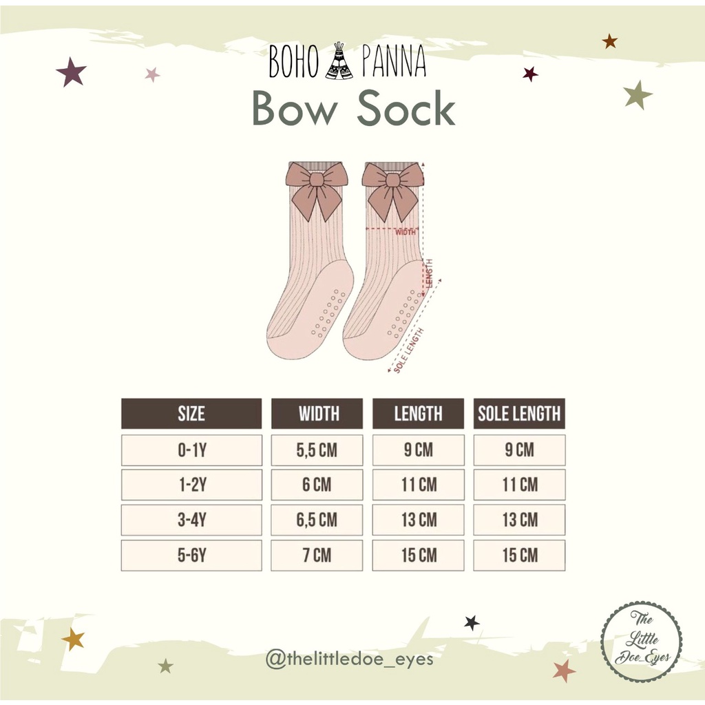 Bohopanna Bow Sock Kaos Kaki Anak Bayi