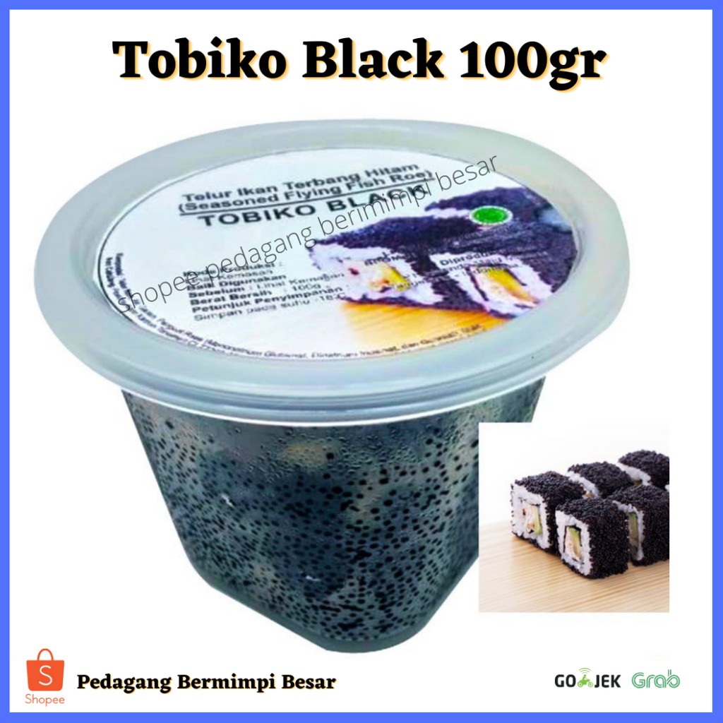 Tobiko Black 100gr | Tobiko Hitam | Telur Ikan Terbang
