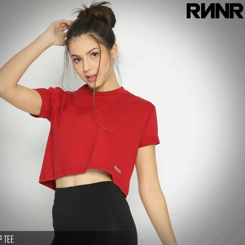 Kaos Dance Gym Wanita Crop Top Tee Senam Yoga Olahraga Kaos Dance Gym Wanita Crop Top Tee Senam Yoga Olahraga