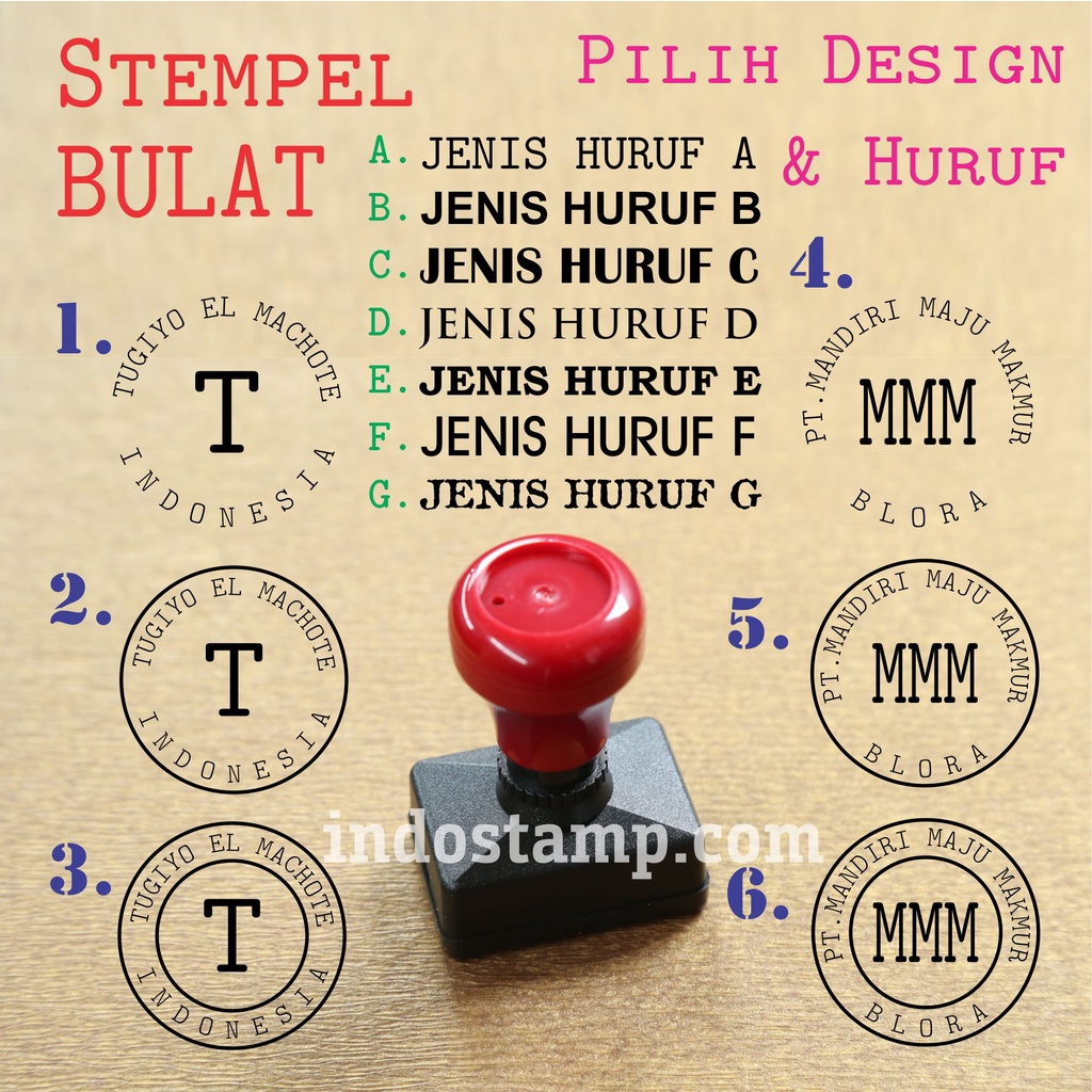 

stempel bulat toko custom pt perusahaan otomatis flash stamp indostamp