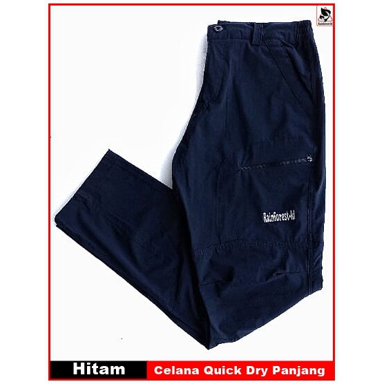 Celana Quick Dry Strecth Rainforest-Id Celana Gunung Panjang Quick Dry Strecth (Hitam)