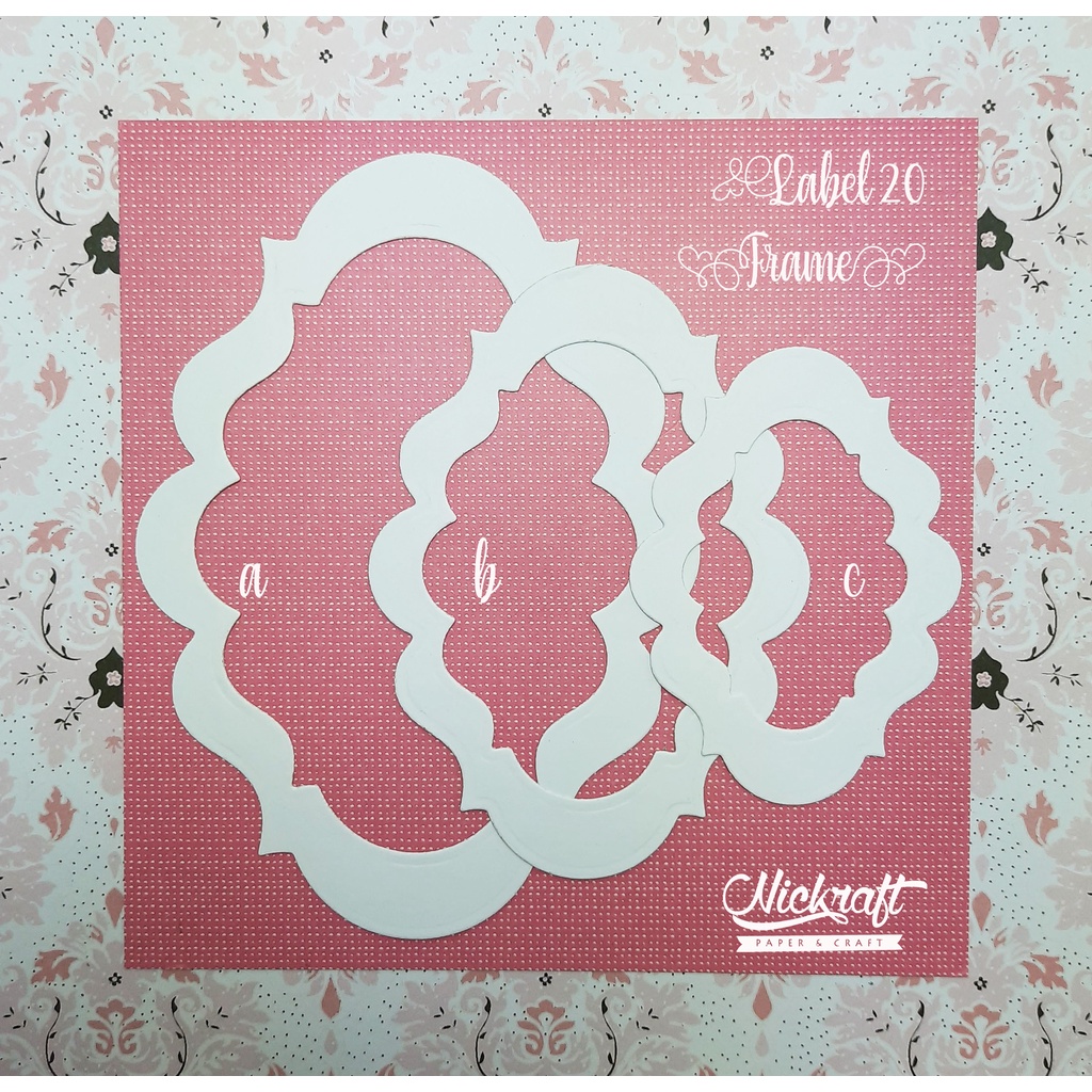 

FRAME LABEL 20 TWENTY - HIASAN SCRAPBOOK KARTU UCAPAN OVAL
