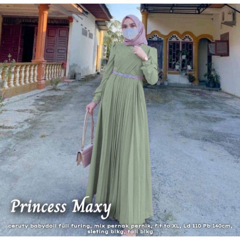 Princess Maxy Gamis Kondangan Cantik Dress Brukat Tille Mutiara SERAGAM BRIDESMAID BAJU TUNANGAN GAMIS POLOS KONDANGAN GAMIS WARNA LAVENDER WARNA SAGE GREEN DRESS POLOS CERUTY BABY DOLL JUMBO XXL LD 110CM GAMIS LEBARAN TERBARU