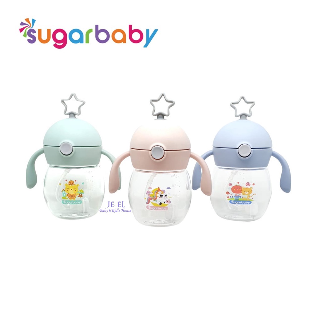 Sugar Baby Tritan Sippy Cup Star 240ml/280ml Botol Minum Sedotan Bayi