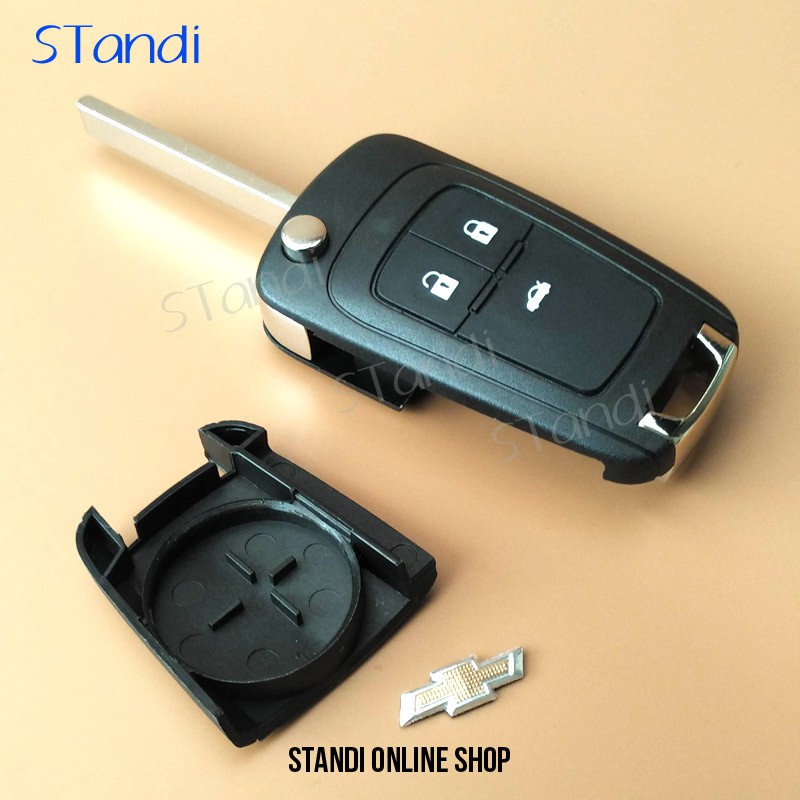 Casing Kunci Lipat Flip Key Chevrolet Spin Orlando Trax Cruze Aveo