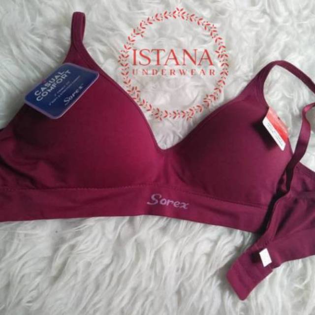 Bra Wanita Sorex Seamless Kawat Cup B Busa Tipis / Bh sport Senam