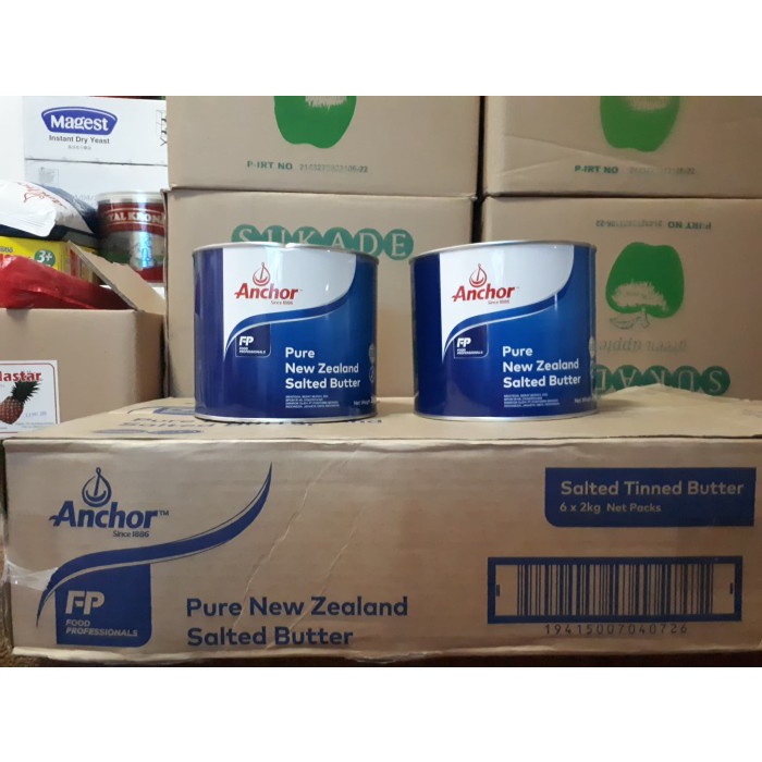 

butter-mentega- anchor butter / butter anchor salted 2kg -mentega-butter.