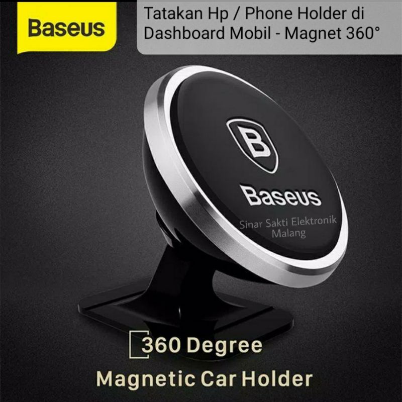 Baseus Phone Holder Hp Mobil Magnet Car Tempat Tatakan Hp Universal di Dashboard