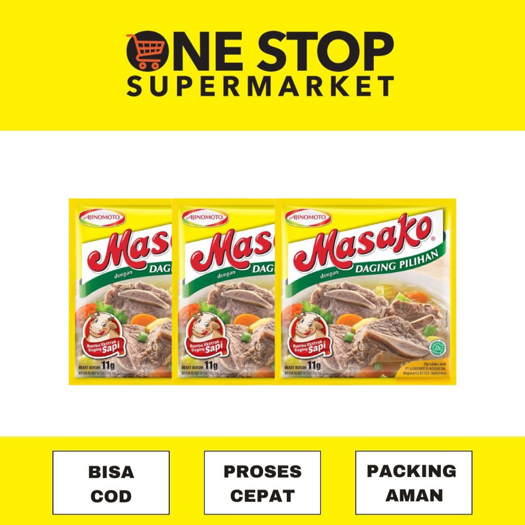 

Bumbu Penyedap Masako 3 Sachet