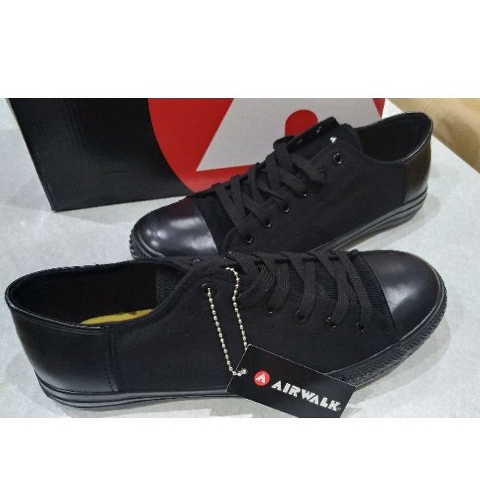 SEPATU AIRWALK DISKON 70% SEPATU HITAM SEPATU FULL BLACK SEPATU ALL BLACK SEPATU SEKOLAH WARNA HITAM