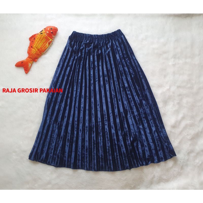 Rok Plisket Bludru Anak Premium Usia 1-7 Tahun