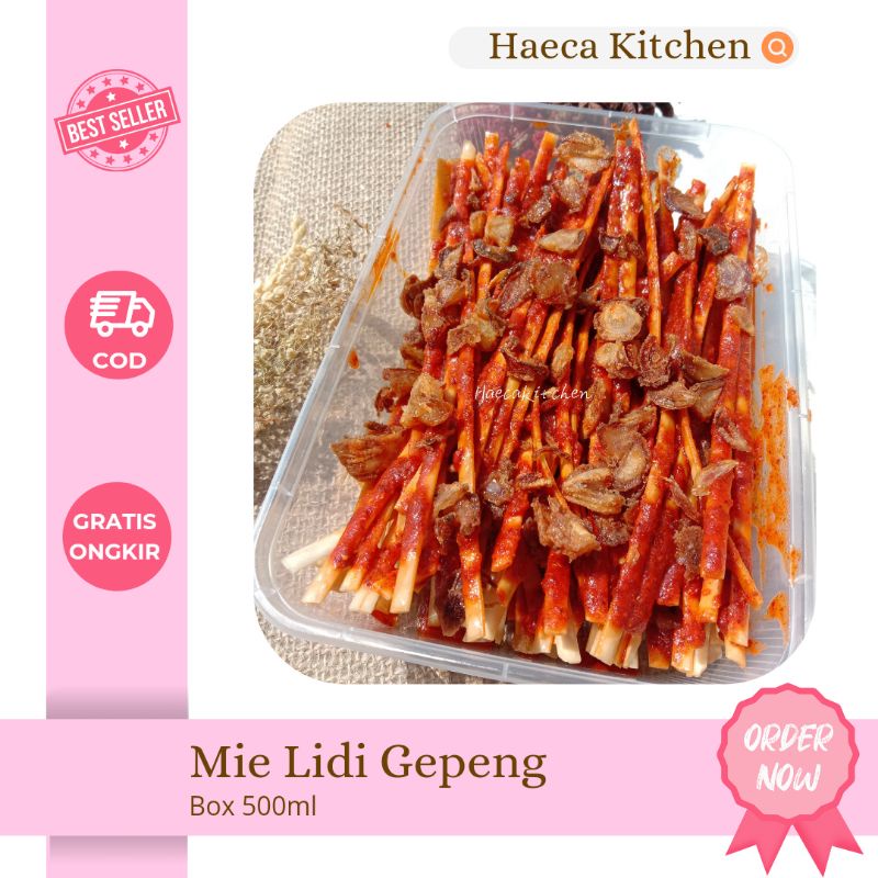 

Mie Lidi Gepeng Biting Box Pedas Asin Daun Bawang BBQ Jagung Manis Murah Mie Lidi-lidian Pedas