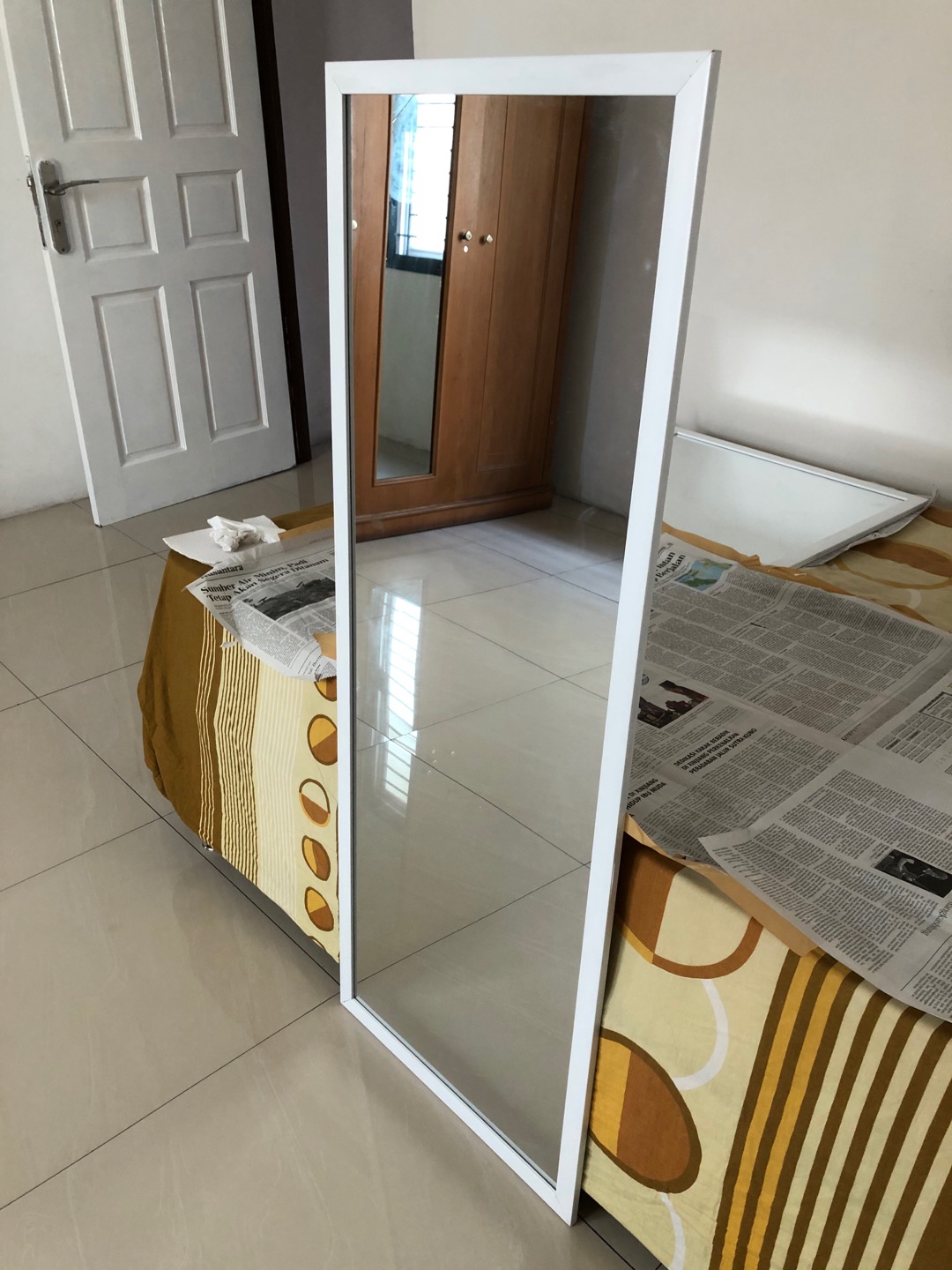 Khusus Medan Kaca Cermin Dinding Gantung 50x130 Fiber Premium Murah Medan Shopee Indonesia