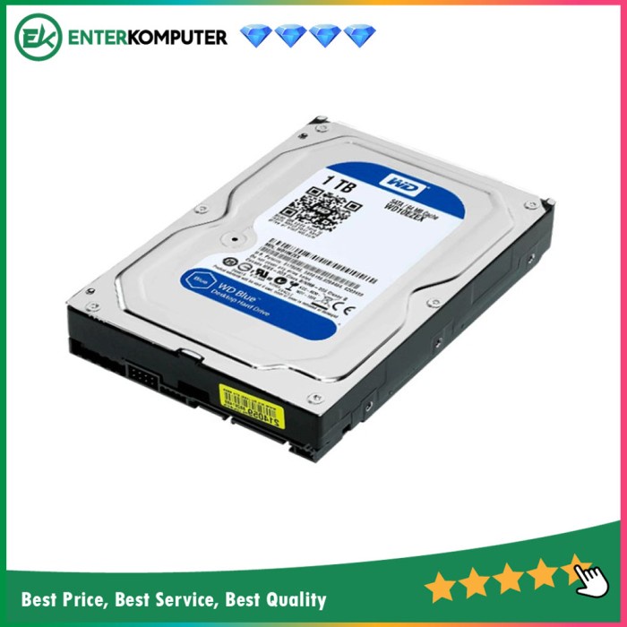 Harddisk WDC 1TB SATA3 64MB - Blue - WD10EZEX - Garansi 2 Th